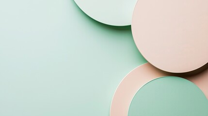 Soft pastel circular plates arranged on a minimalistic background with subtle textures and colors