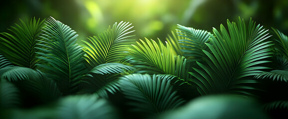 Tropical Lush Foliage Background