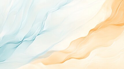 Obraz premium Elegant Abstract Background with Flowing Light Blue and Golden Waves