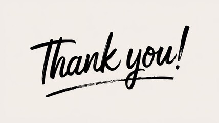 Thank you message displayed in handwritten cursive style