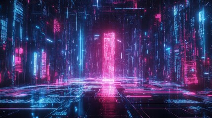 Fototapeta premium Modern Digital Network Connectivity Background with Glowing Data Streams and Neural Pathways Perfect for Technology and Innovation Concepts