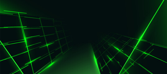 Abstract green neon technology background, Futuristic digital background for presentation business or tech event poster EPS 10