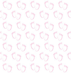 Baby boy footprints icon set