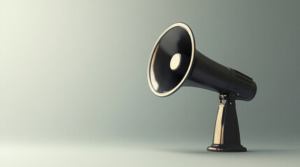 Megaphone on Clean Surface Highlighting Communication Themes