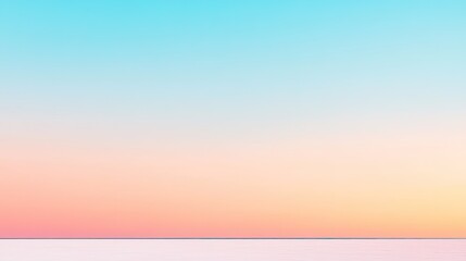 Serene sunset over calm waters with pastel colors blending in the sky, evoking tranquility
