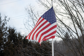 American flag in the breeze