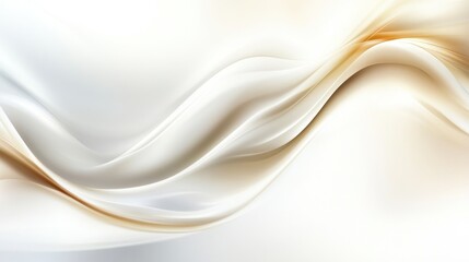 Elegant Abstract Background with Smooth Creamy Waves and Golden Accents