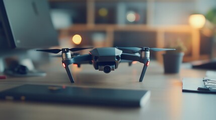 Drone on Desk: Aerial Photography Technology