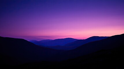 Fototapeta premium A deep twilight sky with rich purple and indigo hues, fading into the last light of the day.