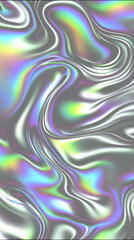 Obraz premium Colorful iridescent abstract pattern with fluid swirls