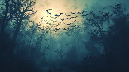 A Spooky Halloween Night in the Enchanting Forest