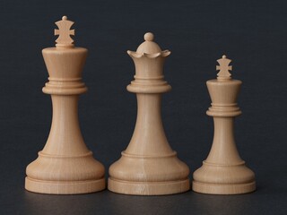 wooden family peg dolls for protection with copy space. Family protection and insurance coverage concept. The insurance agent presents protection model that symbolize the coverage.