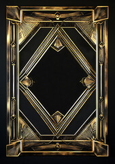 vintage Golden Antique Picture Frame designed as a decorative border for a blank picture on black background