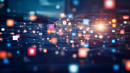 Omnichannel technology in online retail business showcasing multichannel marketing across social media networks, digital payment services, and e-commerce platforms for seamless customer experience and