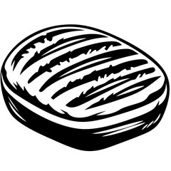 cheese bread, Doodle Food Illustrations: Hand-Sketched Vector Art for Branding, isolated, No background