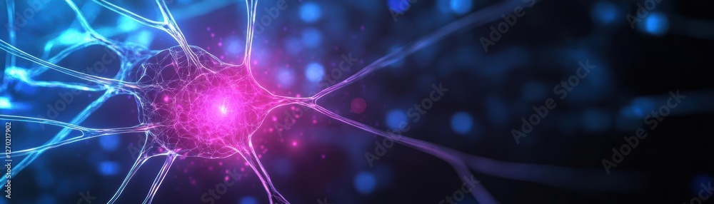 Poster intricate neural network of neurons depicting the complex structure and function of the nervous syst