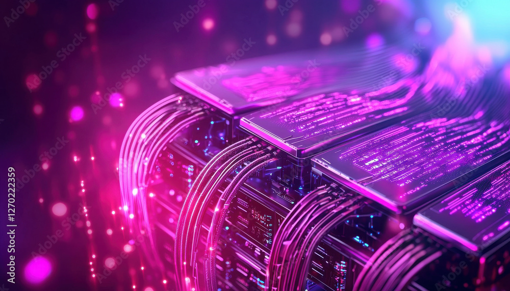 Poster cloud based file storage holographic cloud computing network with interconnected servers and data fl