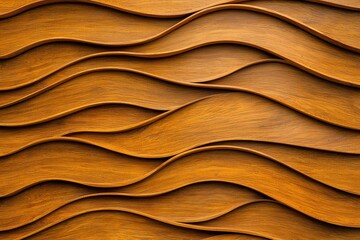 Sustainable Buildings Concepts. Textured wooden waves in warm hues.