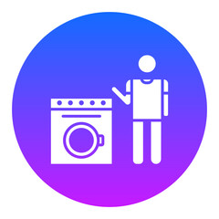 Laundry Worker Icon