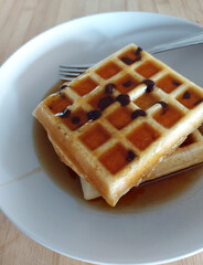 waffles with chocolate