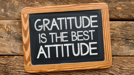 Gratitude is the best attitude message on a chalkboard
