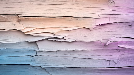 Abstract image of peeling, multicolored paint layers with a gradient effect. Texture and color blend.