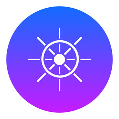 Obraz premium Ship Wheel Icon
