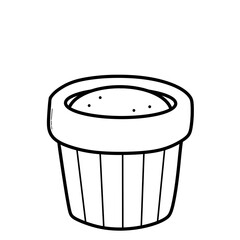 Minimalist Hand-Drawn Plant Pot Line Art Illustration