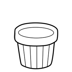 Minimalist Hand-Drawn Plant Pot Line Art Illustration