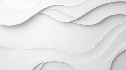 Obraz premium Abstract white wavy layered background, perfect for modern design projects and presentations.