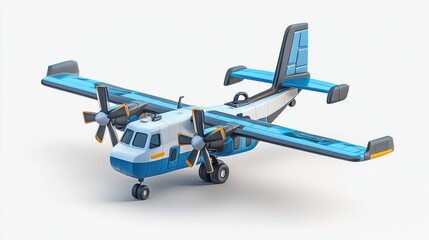 Fototapeta premium Colorful Illustrative Airplane Model for Creative Projects and Designs
