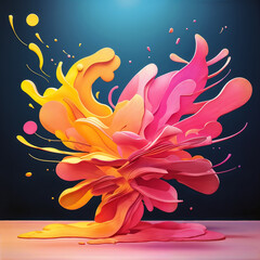 Fototapeta premium Abstract glow illustration Background with yellow and pink color combination