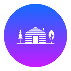 Cabin Landscape Icon
