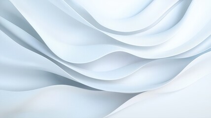 Fototapeta premium Elegant abstract white wave texture, flowing layers creating a serene and calming visual effect.