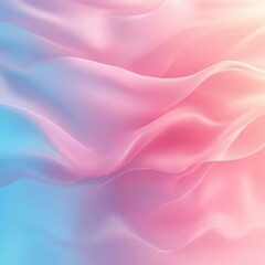 A mesmerizing blend of soft pink and blue fabric waves creates a soothing abstract background