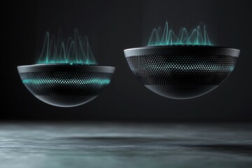 Futuristic Glowing Spheres - Modern Design