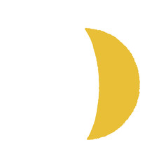 アナログ手描き風の月