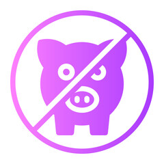 no pork gradient icon