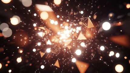 Obraz premium Abstract explosion of light and geometric shapes