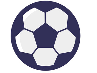 Fototapeta premium シンプルなサッカーボールのアイコン／ベクターイラスト素材（背景透明）