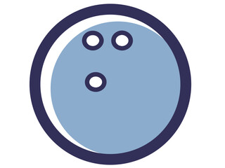 シンプルなボウリングボールのアイコン／ベクターイラスト素材（背景透明）