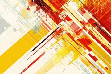 Abstract vibrant composition with dynamic lines and colors