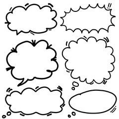 set of speech bubbles