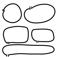 set of speech bubbles