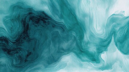 Obraz premium Abstract watercolor paint background by teal color blue and green with liquid fluid texture for background, banner