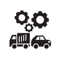 Logistics, gear, truck, car, transport.