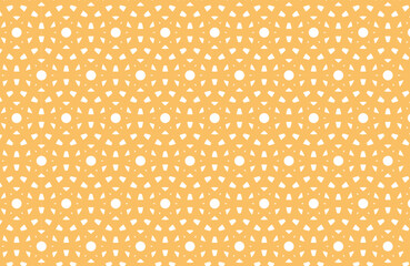 Seamless Pattern Swatch Overlapping Yellow Orange Circles Design White Background