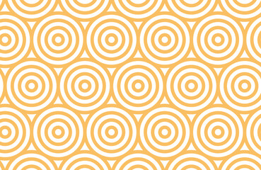 Seamless Pattern Swatch Yellow Orange Circles Design White Background