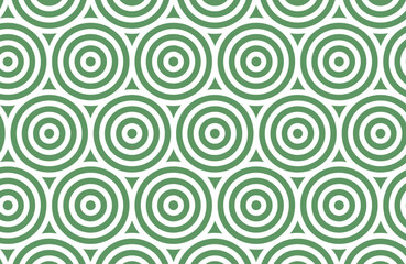 Seamless Pattern Swatch White Circles Design Green Forest Background