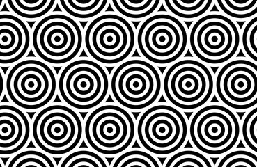 Seamless Pattern Swatch White Circles Design Black Background